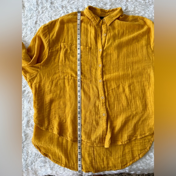 NWT Urban Outfitters Cotton Gauzy Button Down Oversized Long Sleeve Shirt - Med - Picture 4 of 7